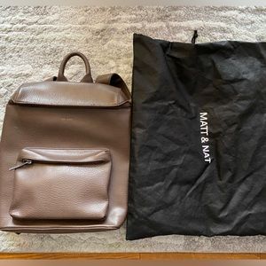 MATT&NAT Structured Backpack in Espresso Brown